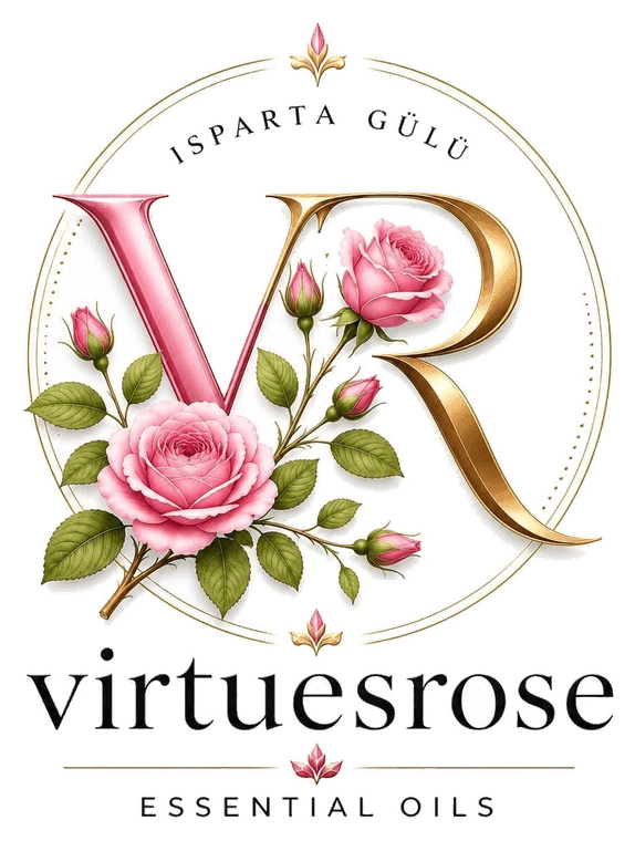 virtuesrose — Isparta Gülü uçucu yağları logosu